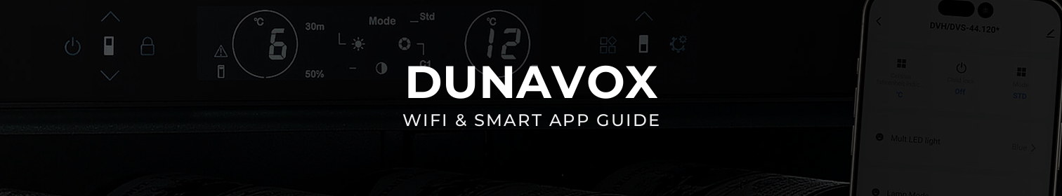 DUNAVOX WiFi vínkælir stjórnaður með snjallforriti í síma